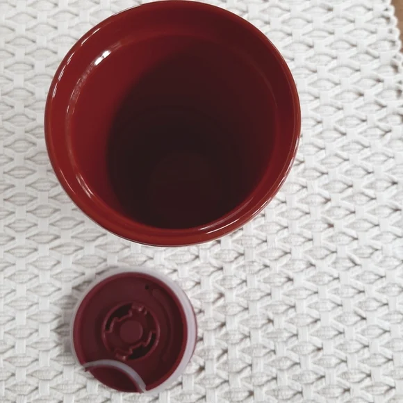 Starbucks Holiday Red Striped Ceramic Tumbler - Picture 5 of 6